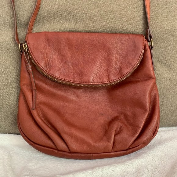 margot Handbags - Margot Crossbody Bag in Rich Brown Leather